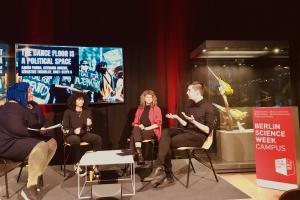 Panel discussion on club culture at the Berlin Science Week hub in the Natural History Museum