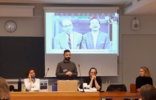 Jessica Gienow-Hecht, Tobias Klee, Lesar Yurtsever and Marlene Ritter at the New Diplomatic History Conference in Turku, Finland