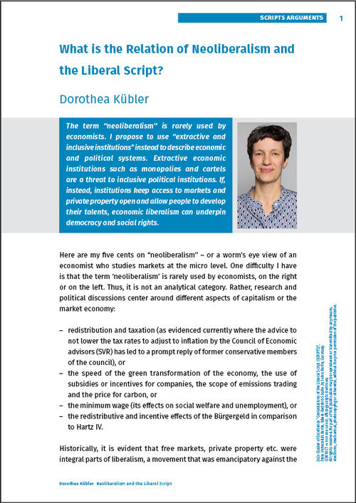 SCRIPTS Arguments by Dorothea Kübler