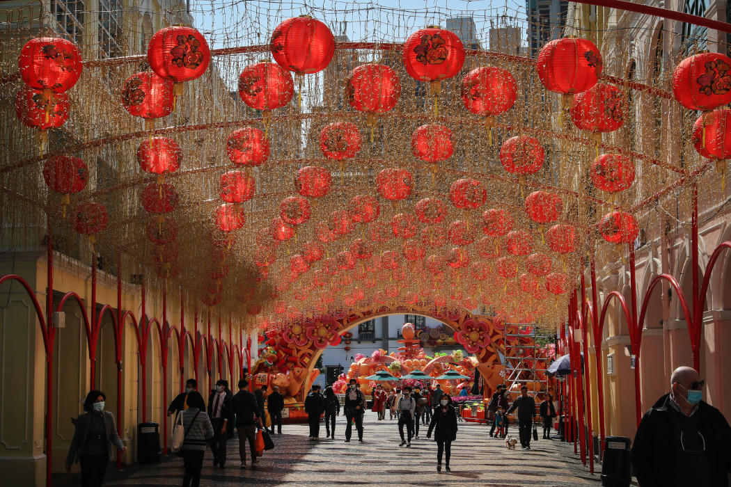 Macau's Senado Square during Chinese New Year Season