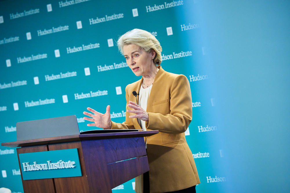 Ursula von der Leyen, President of the European Commission, at the Hudson Institute in Washington, D.C., October 2023