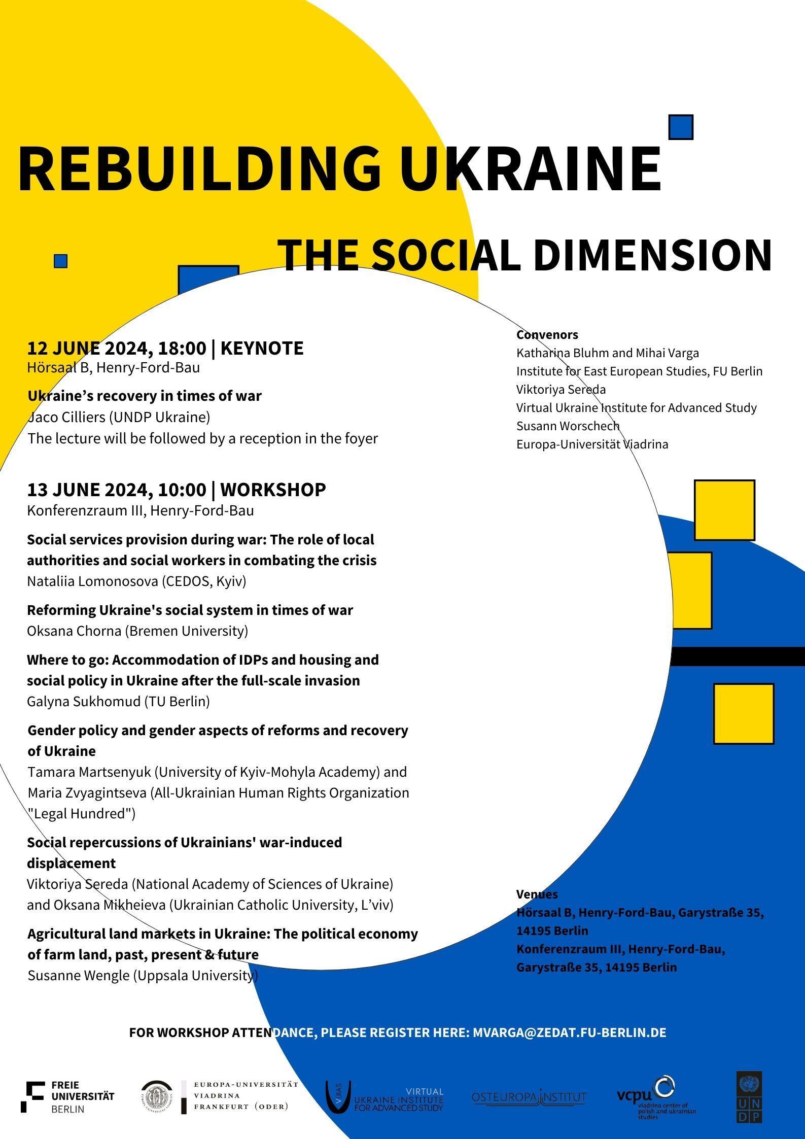 Keynote & Workshop: Rebuilding Ukraine